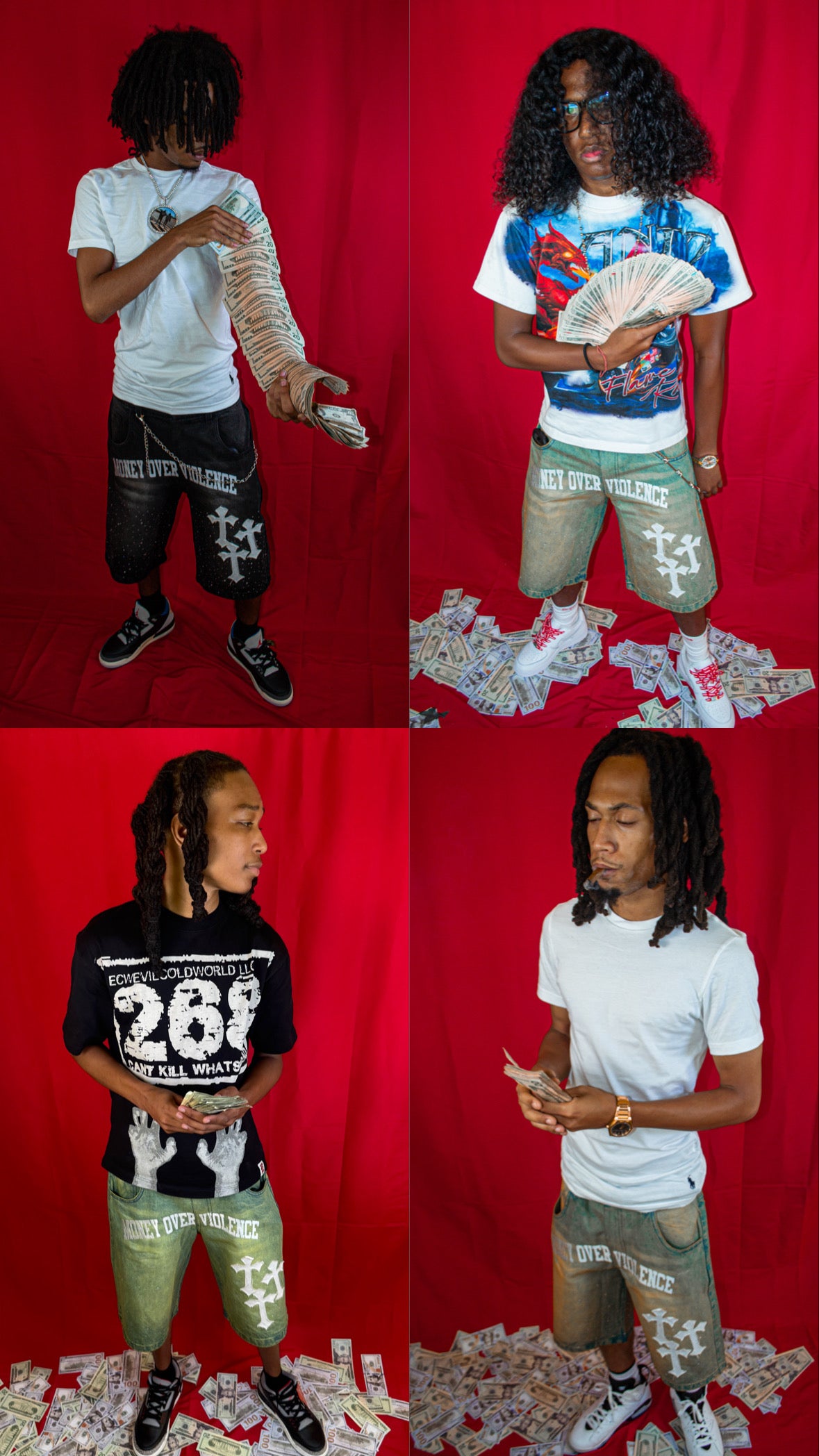 MONEY OVER VIOLENCE JORTS